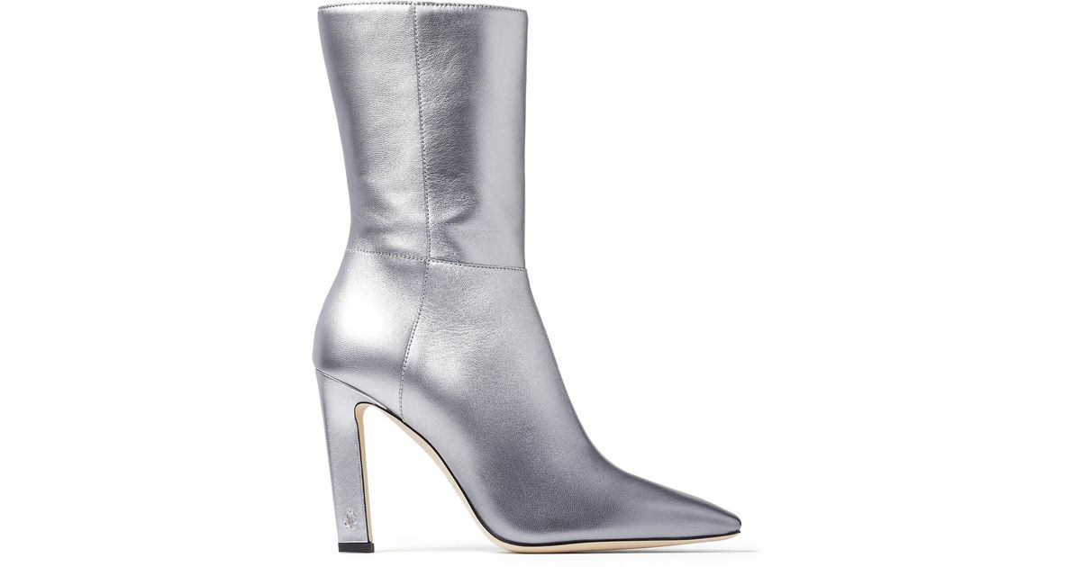 jimmy choo silver boots