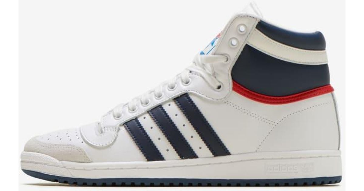 adidas Synthetic Top Ten Hi in White for Men - Lyst