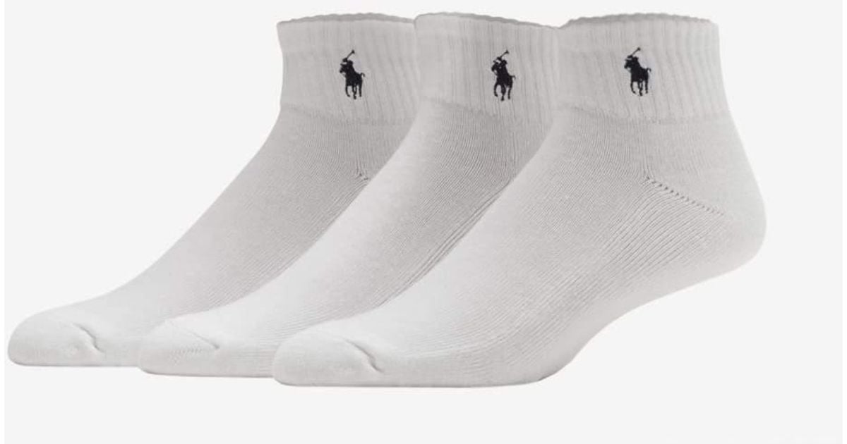 Polo Ralph Lauren Cotton 6pack Ribbed Cuff Quarter Sock 1013 in