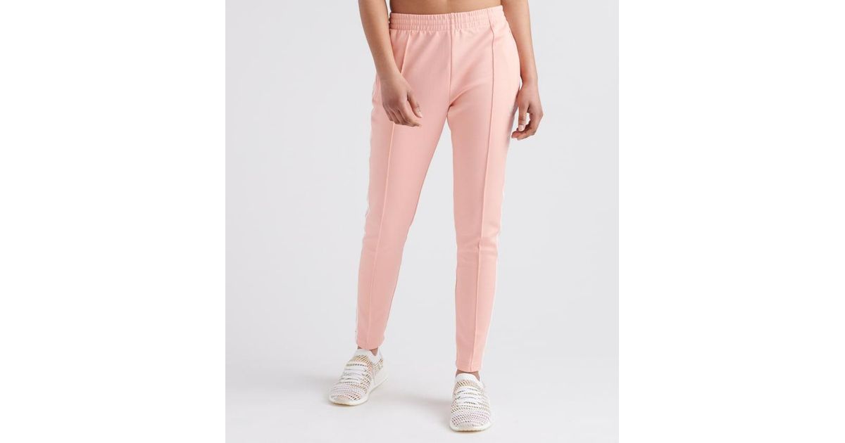adidas sst track pants pink