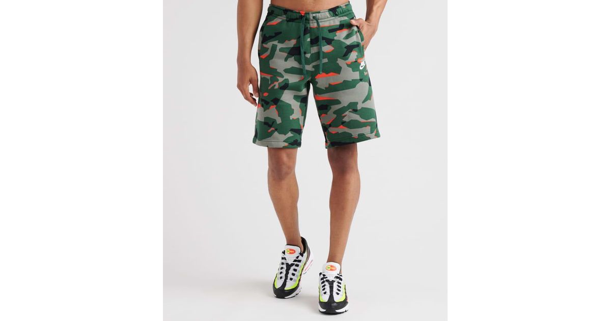 nike camo fleece shorts