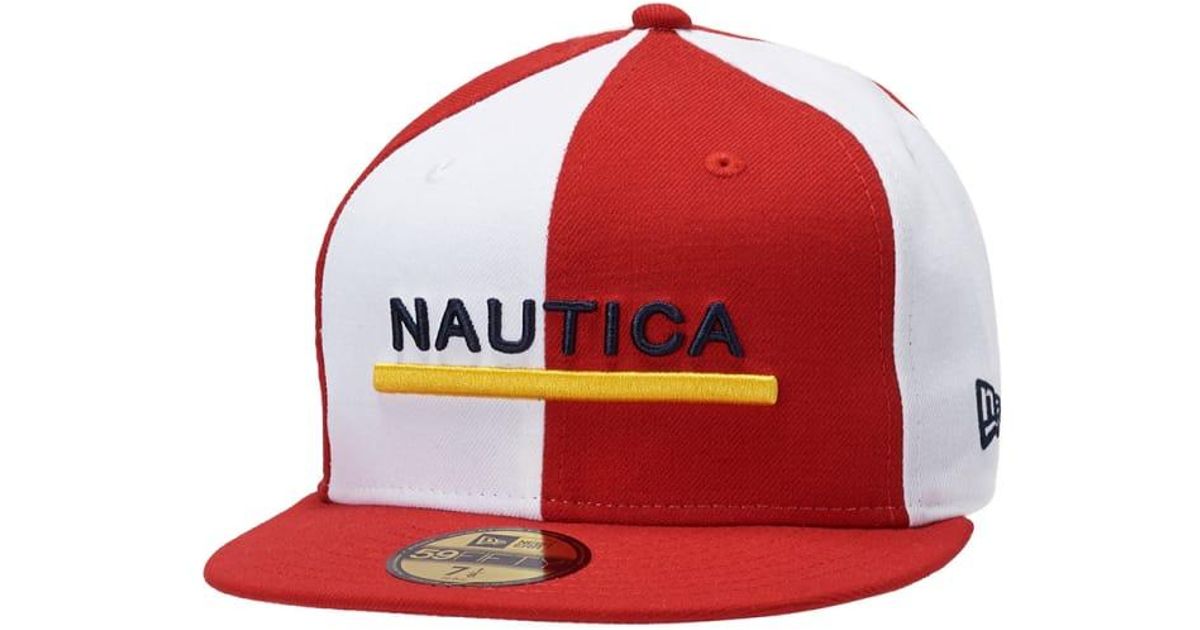 red nautica hat