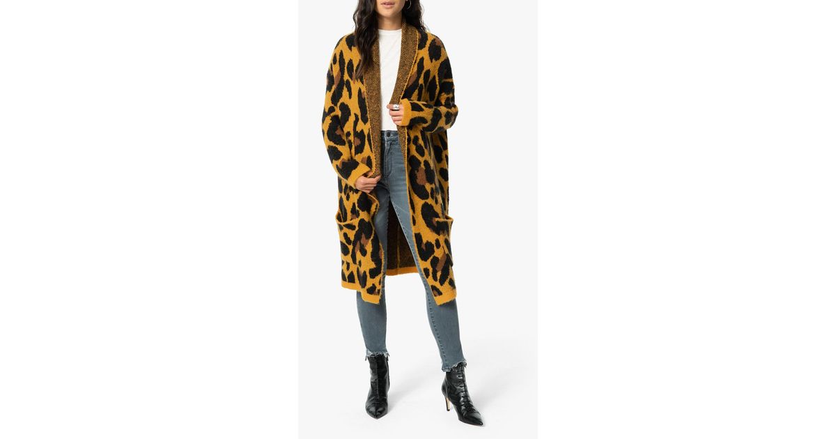 joe's jeans leopard cardigan