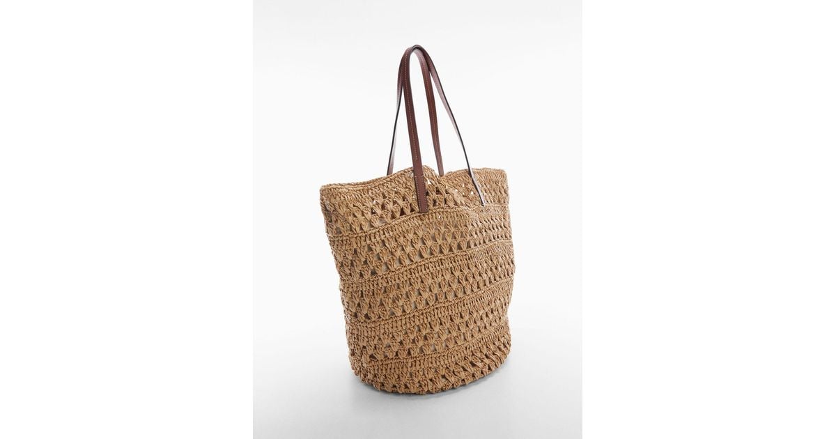 Mango Tarida Straw Bag in Natural Lyst UK