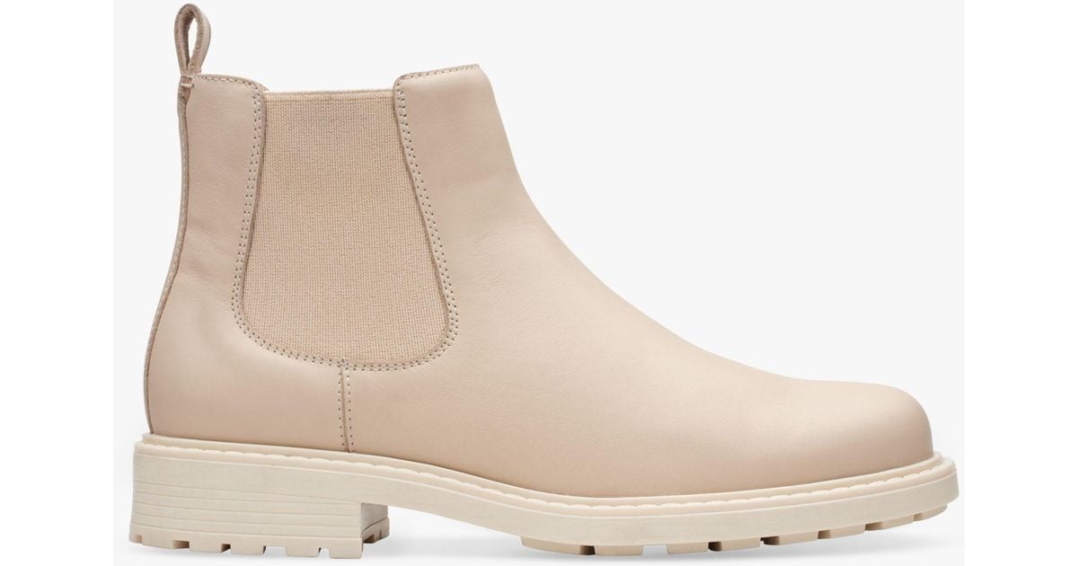 Clarks Orinoco2 Lane Leather Chelsea Boots in Natural | Lyst UK