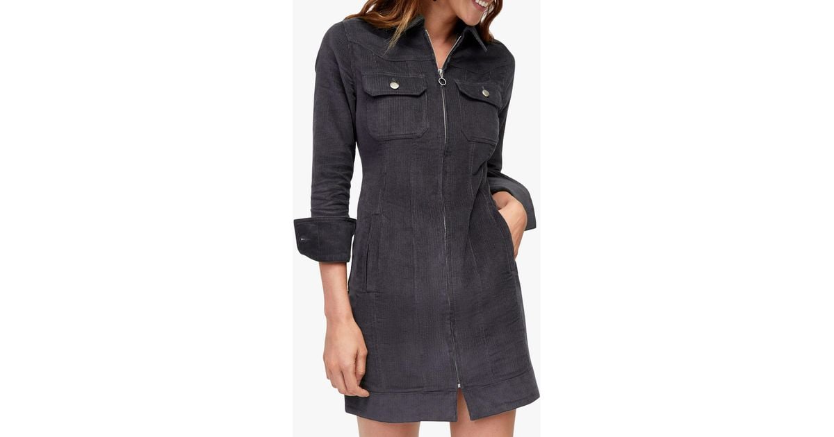 warehouse grey cord dress