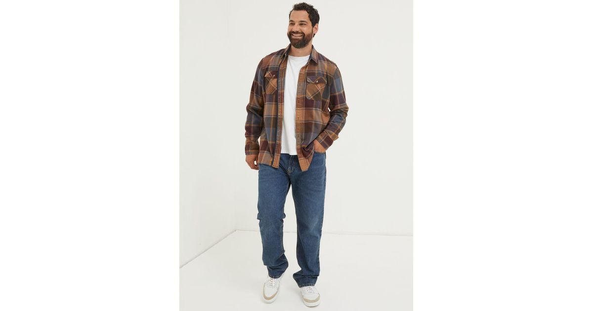 FatFace Poole Check Long Sleeve Shirt in Blue for Men Lyst UK