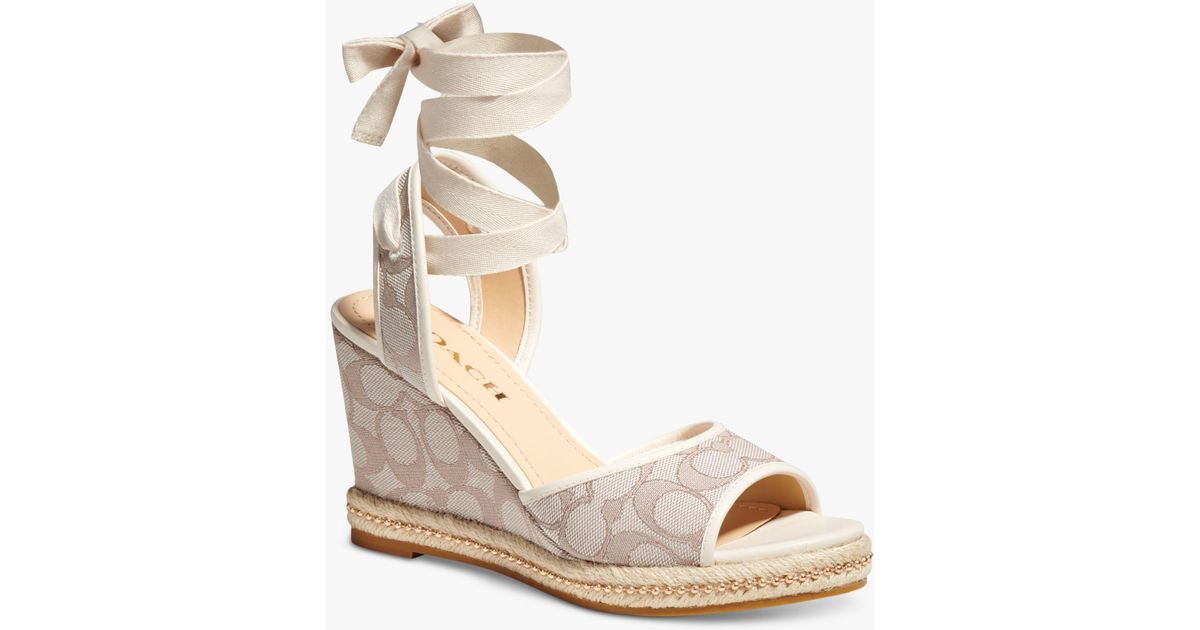 katey wedge in signature jacquard