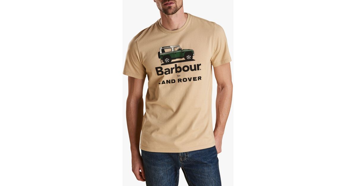 Barbour Land Rover Defender Short Sleeve Graphic T-shirt in Natural for Men  | Lyst UK