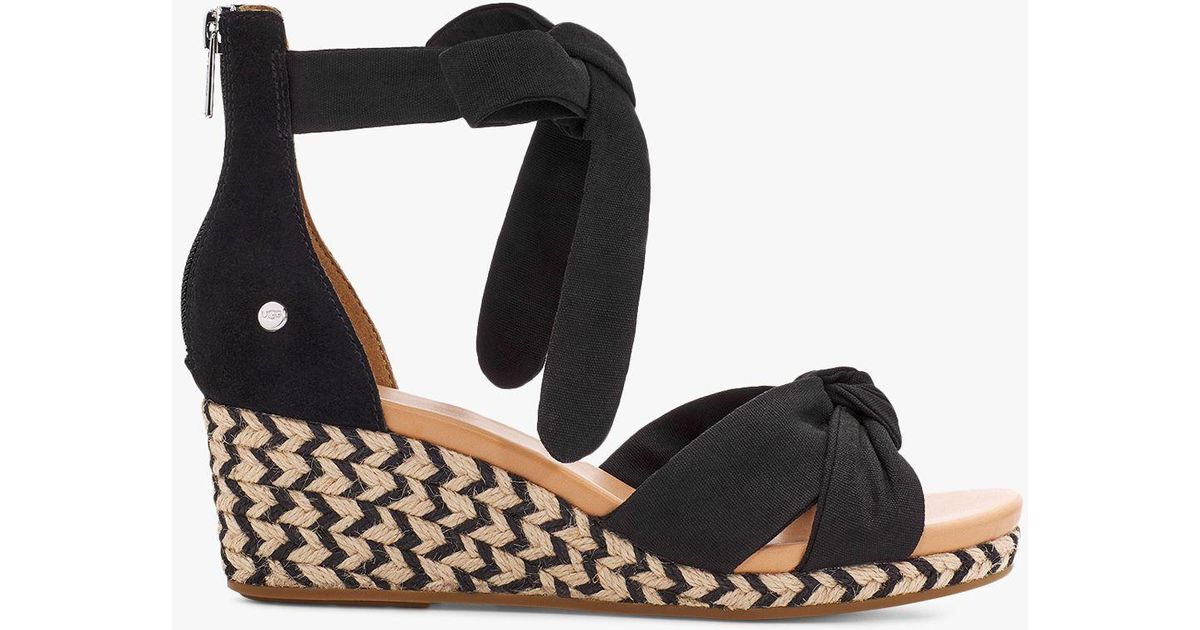 UGG Yarrow Wedge Sandals in Black Lyst UK
