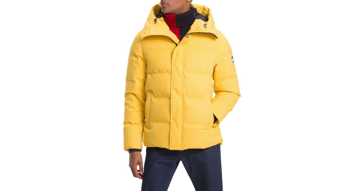 tommy hilfiger men's heavy canvas down bomber jacket