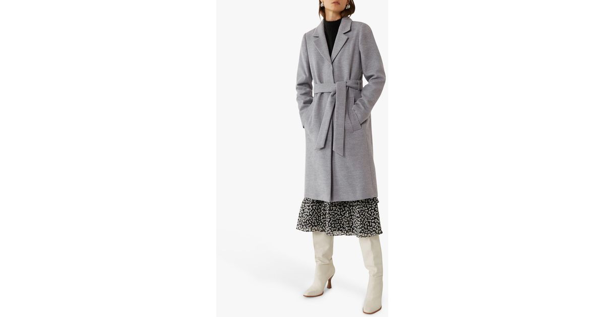 warehouse clean belted coat