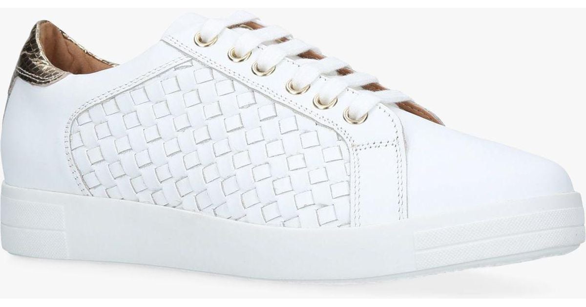 carvela leather trainers