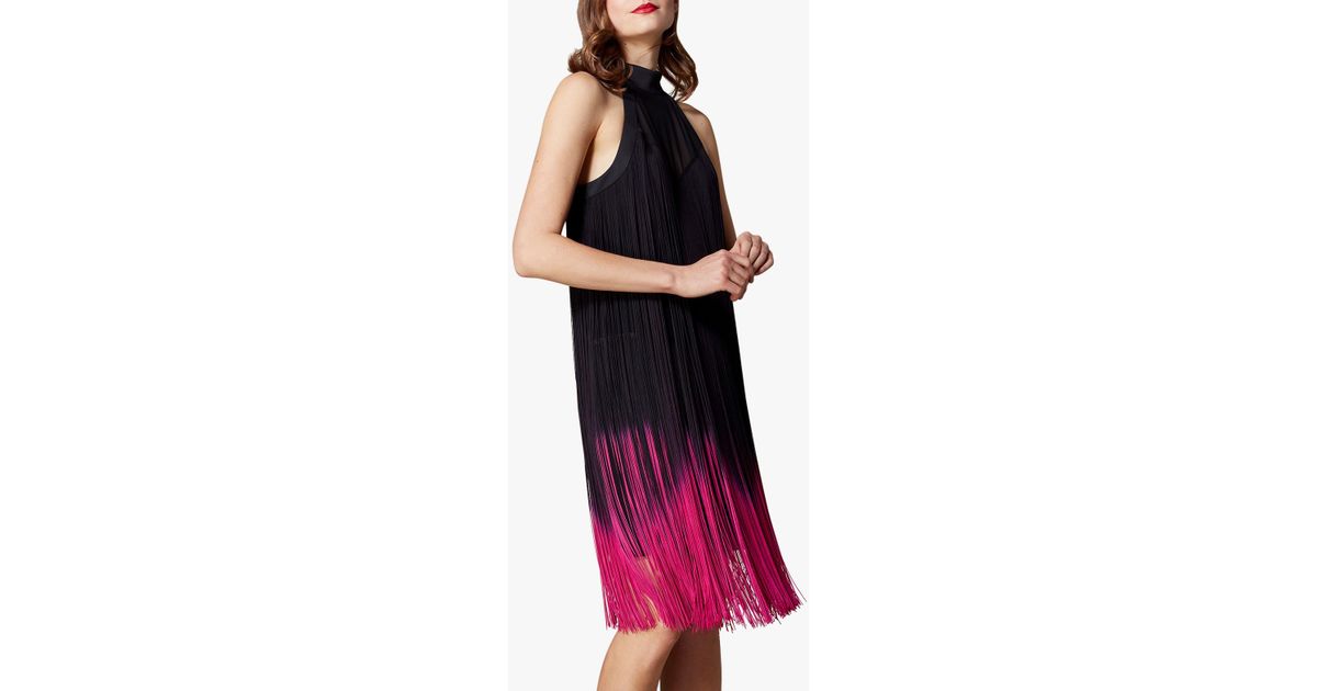 karen millen dip dye fringe dress