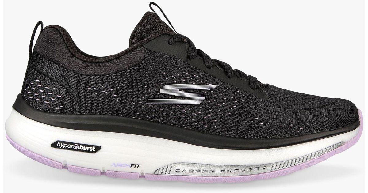 Skechers Go Walk Arch Fit Workout Walker Outpace Trainers in Black