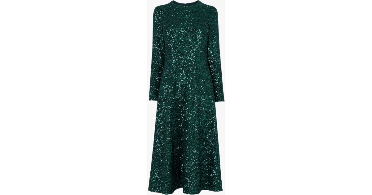 lk bennett green sequin dress