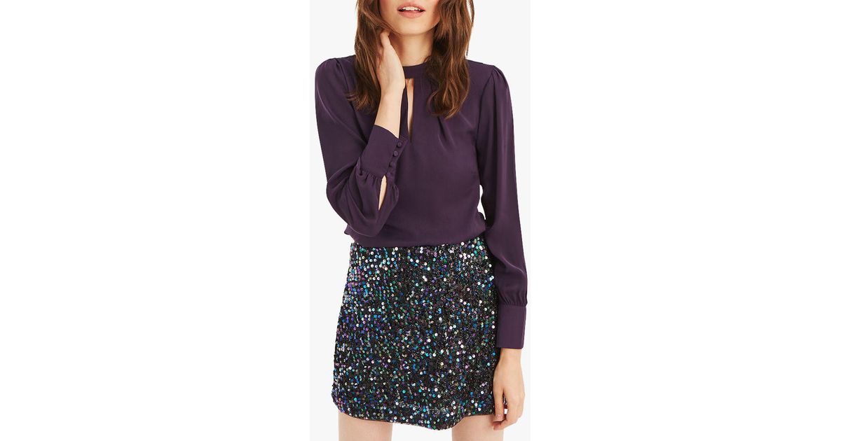 oasis keyhole long sleeve top