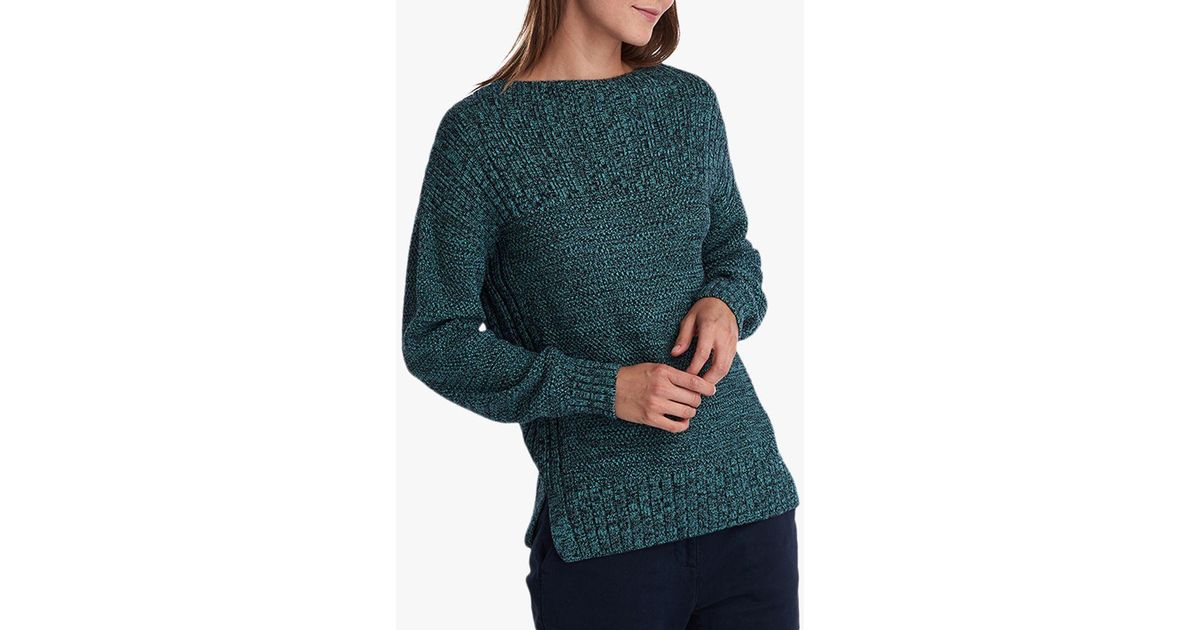 barbour oversized guernsey cape jumper