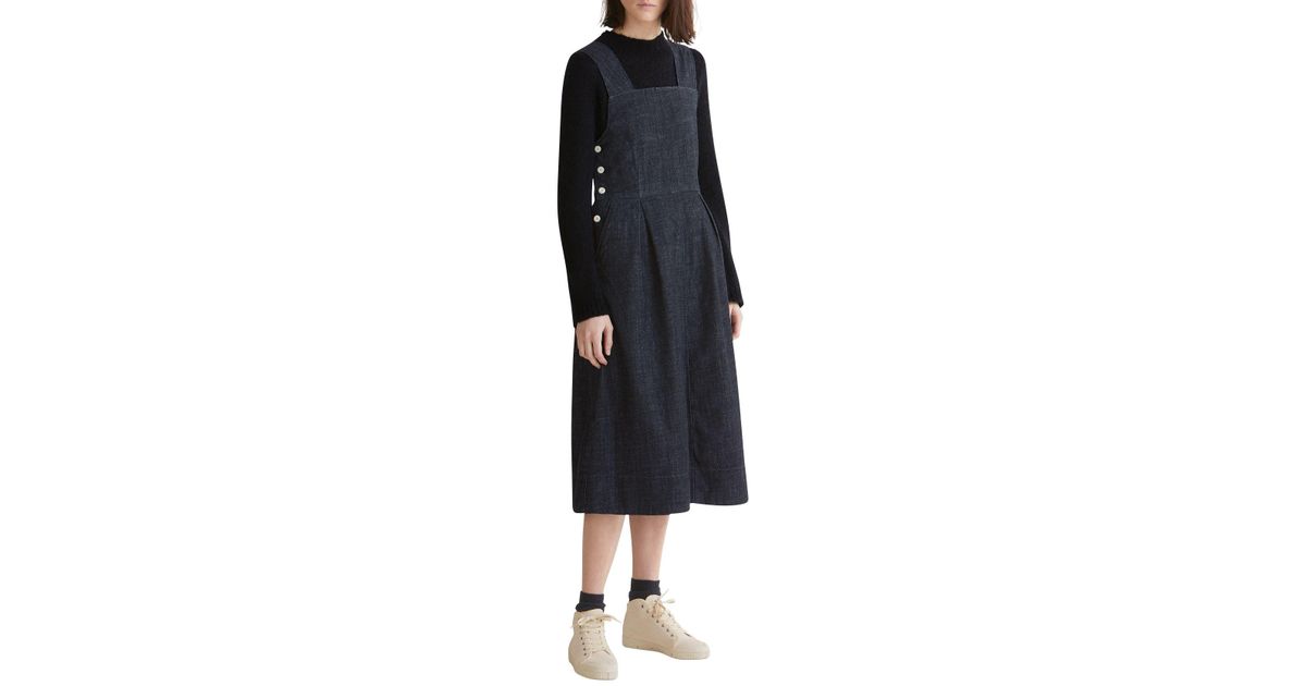 toast denim pinafore dress