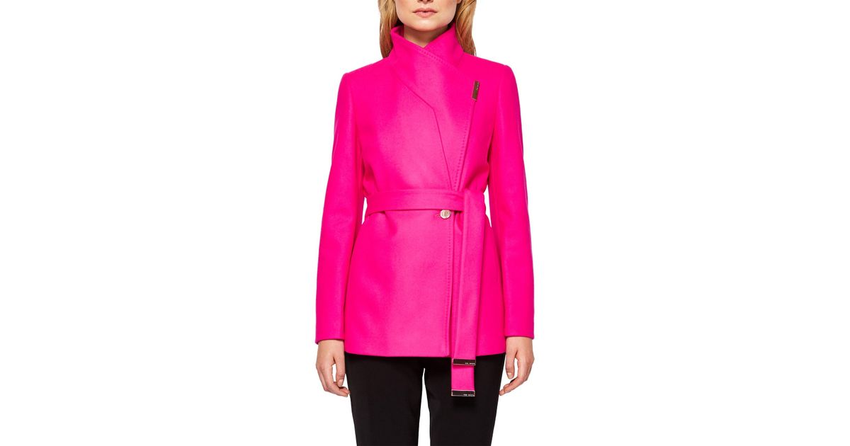 50% price purchase cheap for whole family Ted Baker Keyla Short Wrap Coat in Maroon (Pink) - Lyst 50% price purchase cheap for whole family Ted Baker Keyla Short Wrap Coat in Maroon (Pink) - Lyst