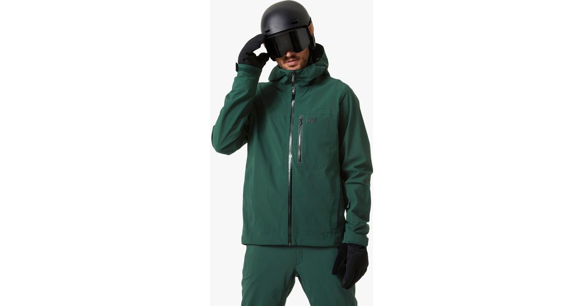 Helly Hansen Swift 3layer Shell Waterproof Ski Jacket in Green for Men Lyst UK