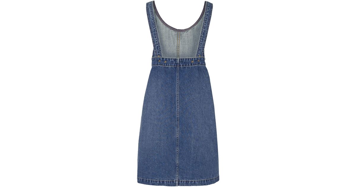 fat face denim pinafore dress