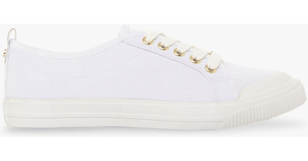 Dune Eswyn Lace Up Canvas Trainers in 