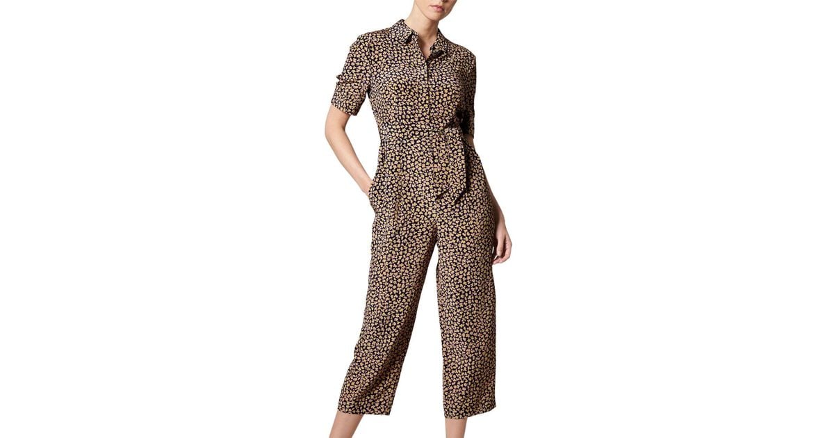 lk bennett leopard jumpsuit