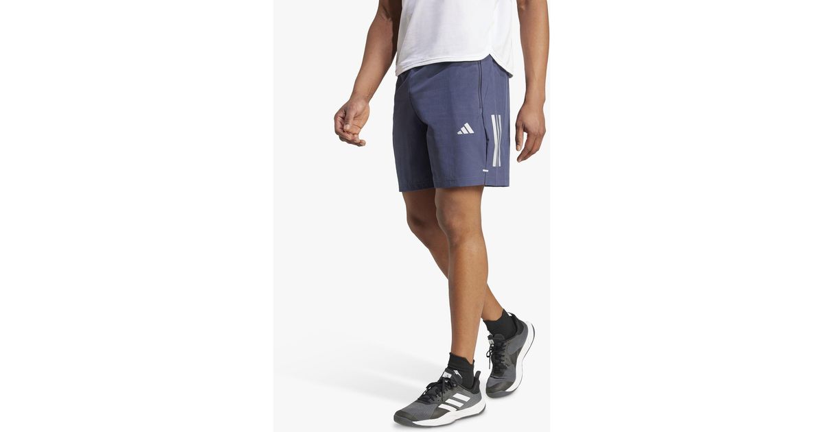 adidas Gym+ Training 3stripes Woven Shorts in Blue for Men Lyst UK