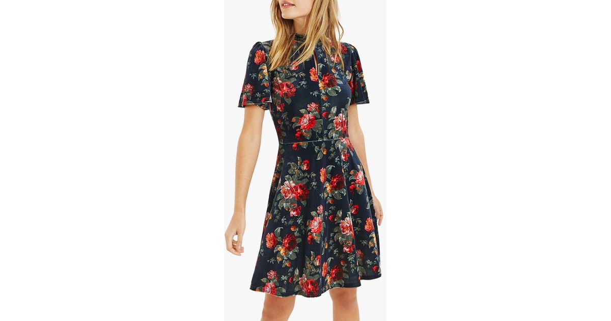oasis rose velvet dress