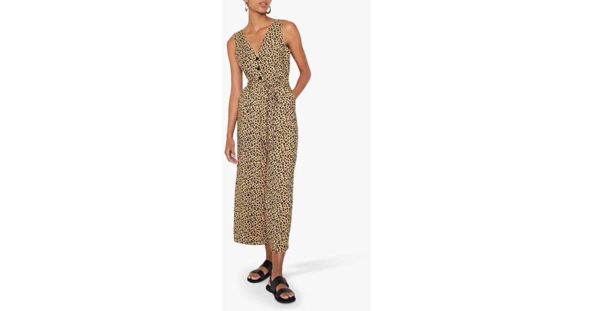 warehouse leopard jumpsuit