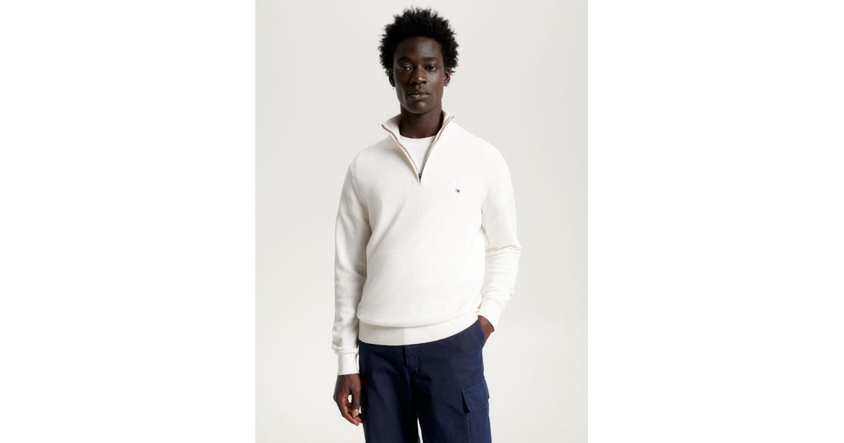 Tommy hilfiger zip store neck jumper