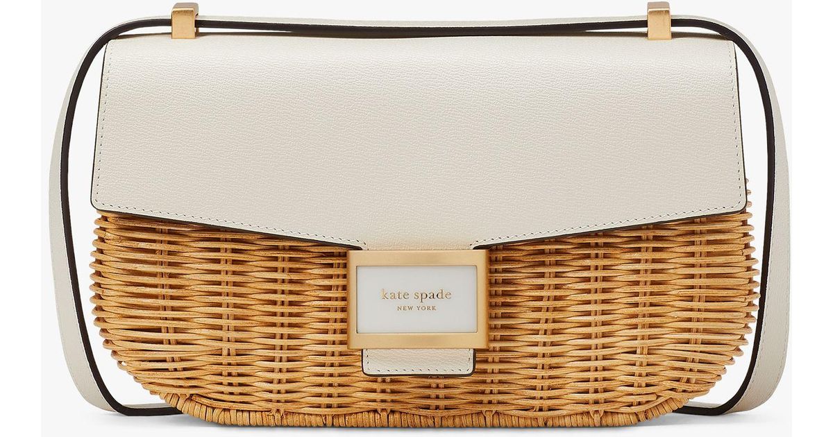 Kate Spade Katy Wicker Medium Convertible Shoulder Bag in Natural Lyst UK