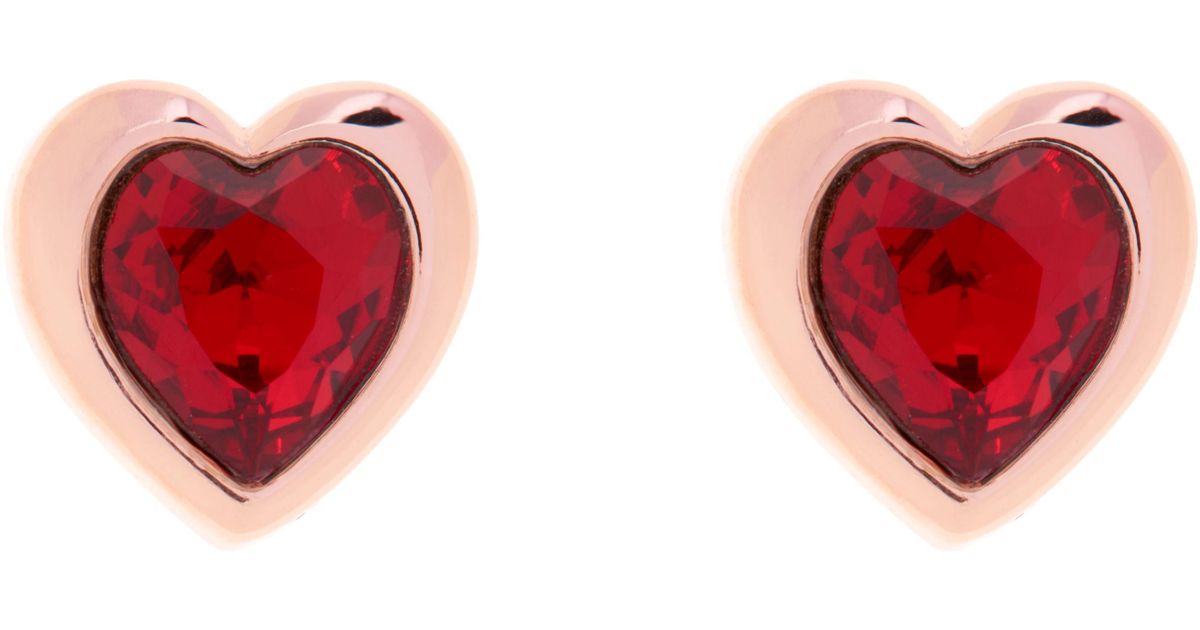 Ted Baker Red Hanella Swarovski Crystal Heart Stud Earrings Ted Baker Red Hanella Swarovski Crystal Heart Stud Earrings