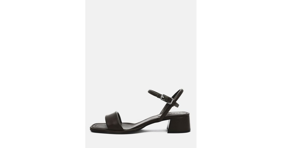 Jigsaw Adel Block Heel Leather Sandals in Black Lyst UK