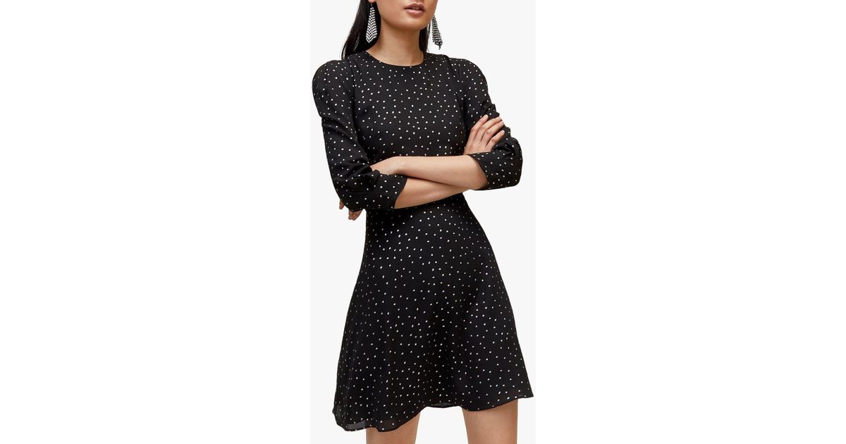 warehouse iridescent spot dress