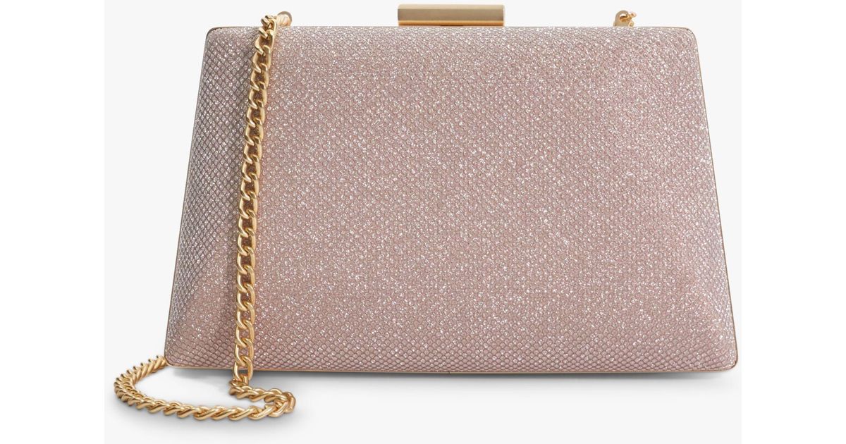Dune rose gold store clutch bag
