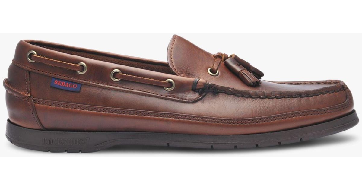 sebago ketch leather boat shoes