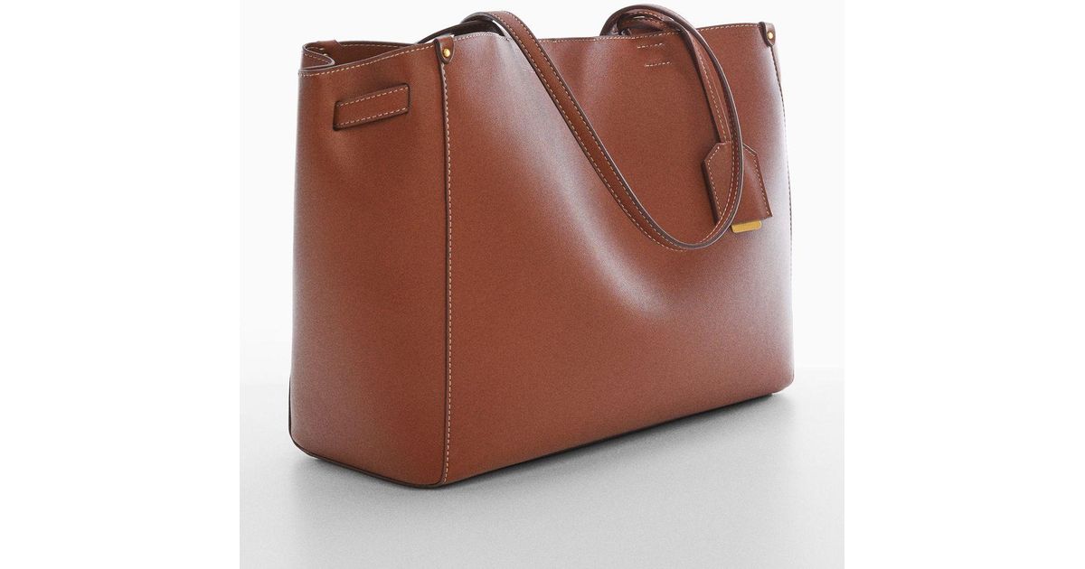 Mango Elliot Tote Bag in Brown Lyst UK