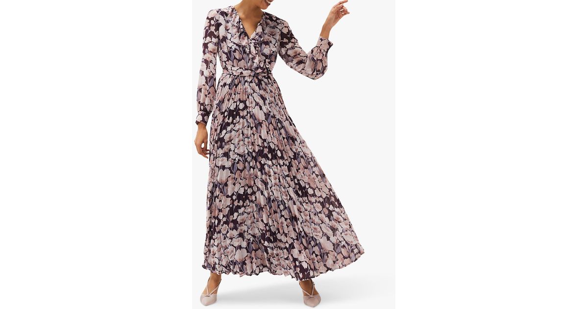 Phase Eight Fredrika Floral Pleated Midi Dress | Lyst UK