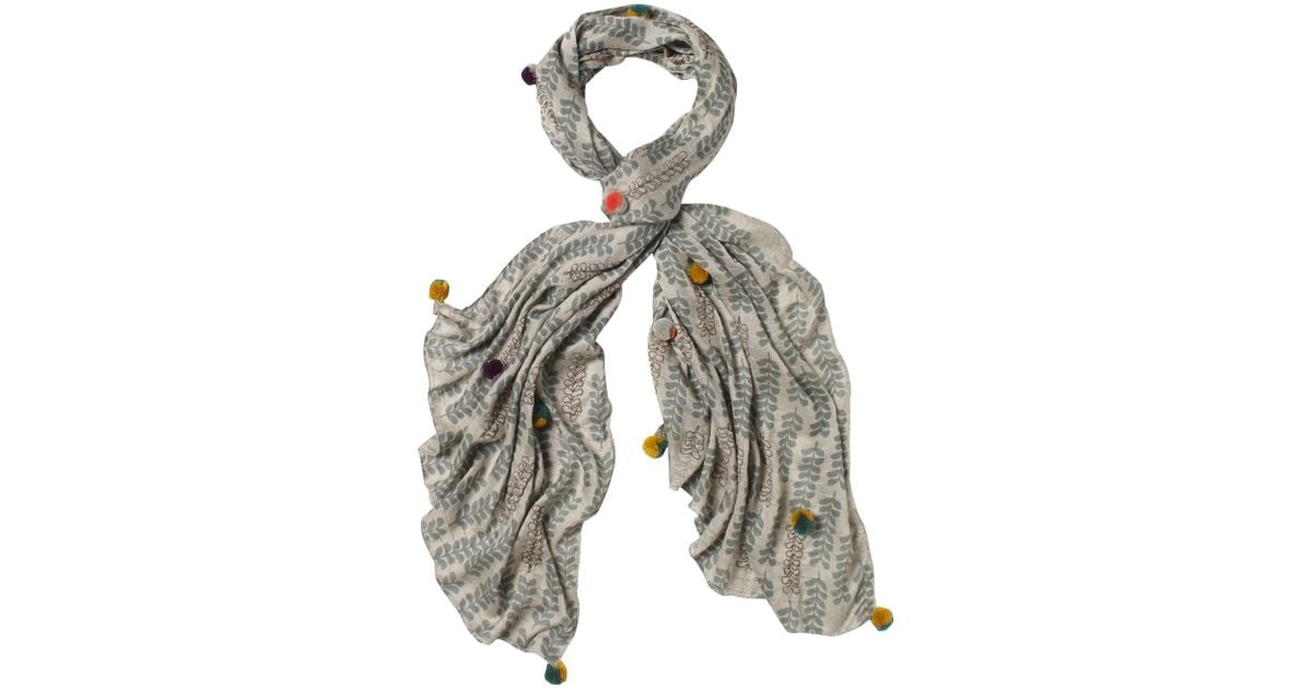 white stuff pom pom scarf