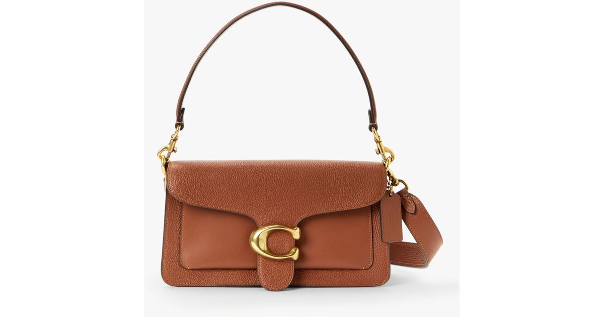 COACH Tabby 26 Leather Shoulder Bag in Brown | Lyst UK