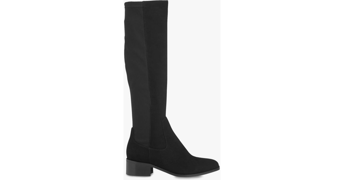 L.K.Bennett Leather Bella Knee High Sock Boots in Black Suede (Black ...