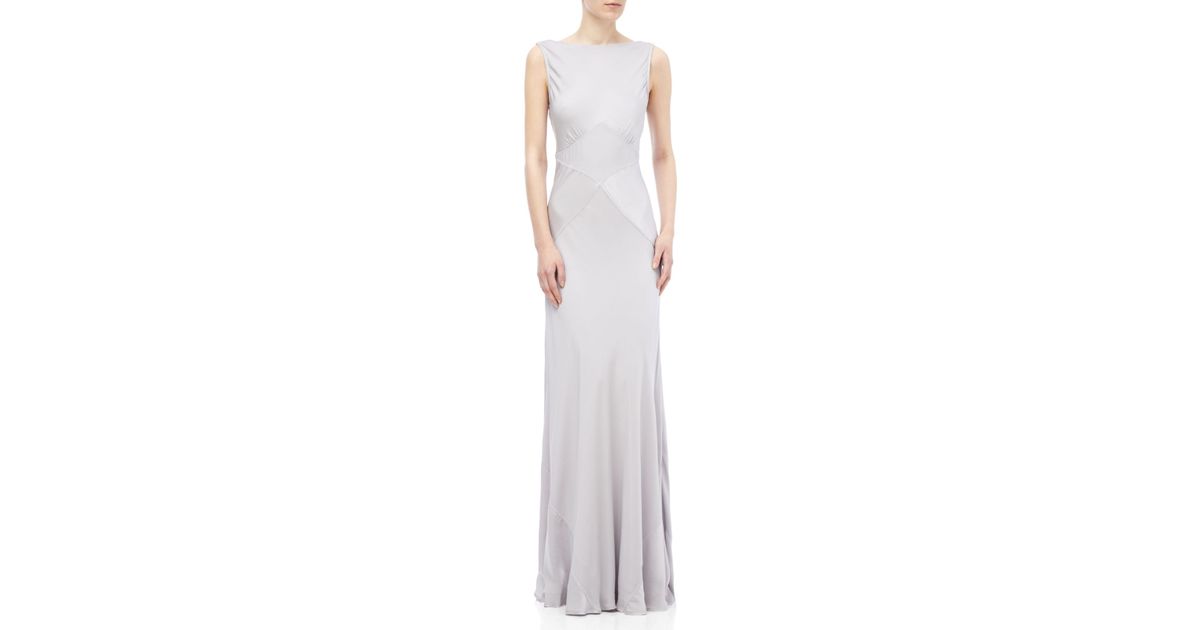 Ghost Synthetic Taylor Dress in Grey - Lyst
