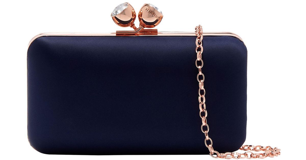 ted baker navy blue clutch bag