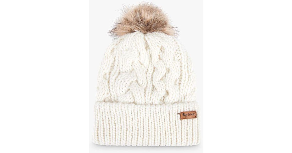barbour cable knit beanie