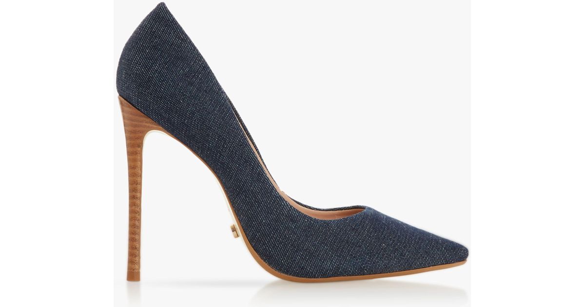 dune navy heels