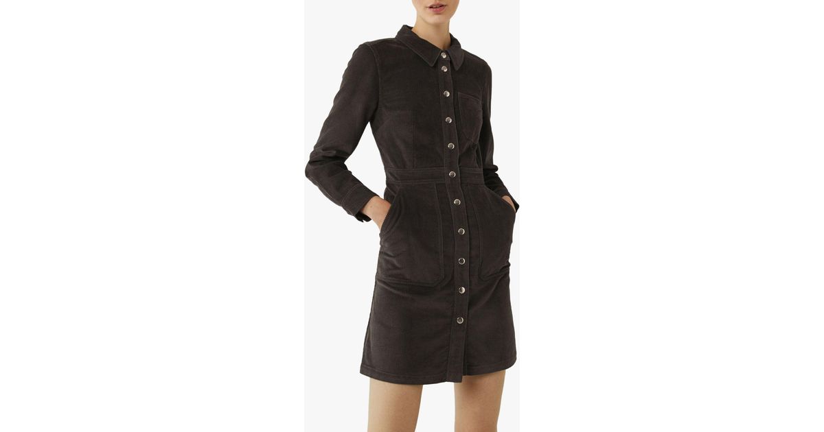 warehouse snap front pocket dress
