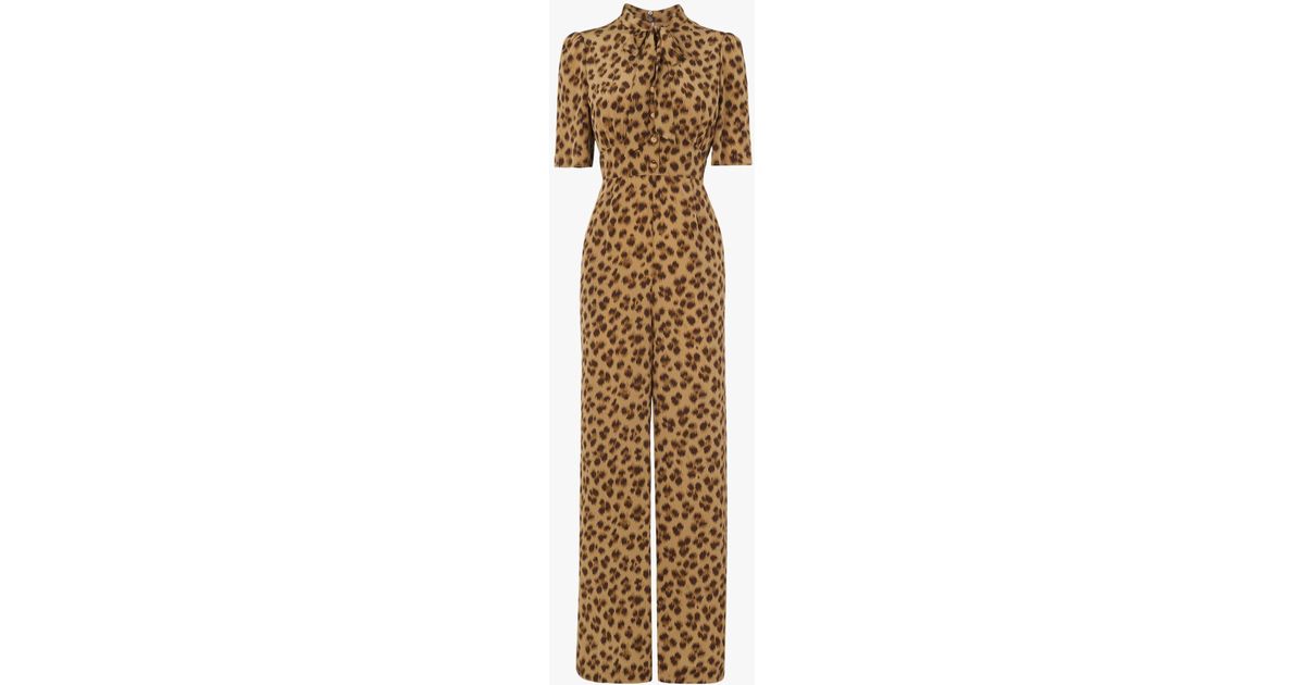 lk bennett leopard jumpsuit