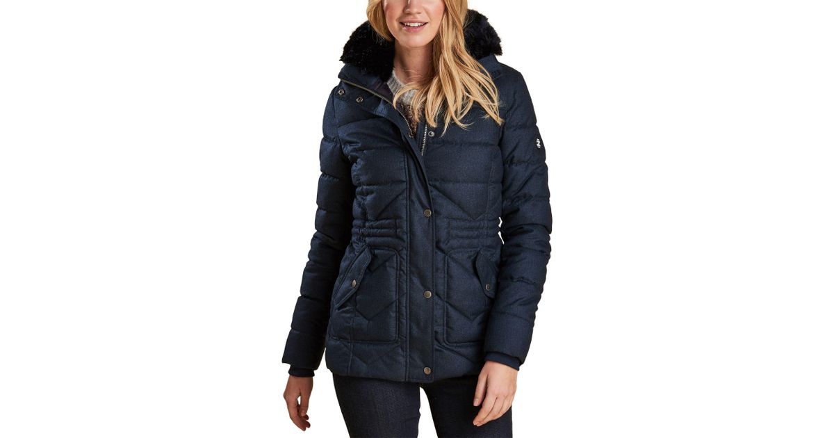 barbour langstone quilted jacket navy